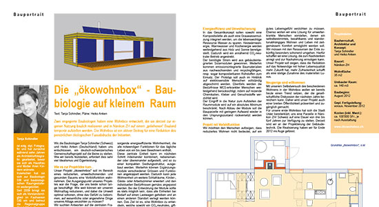 Bericht im Magazin «Baubiologie» 02/2012
