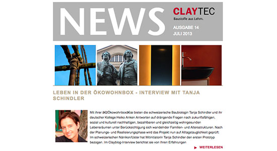 Claytec Newsletter 07/2013